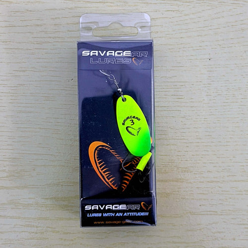 Savage Gear Caviar Spinner #3 07-Flue Yellow/Chartreuse 9.5g Spoon image 2